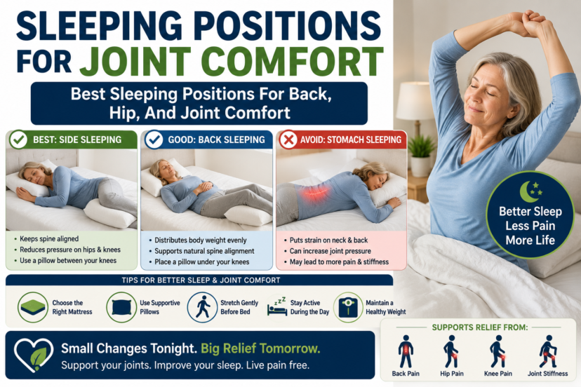 sleeping positions for joint comfort