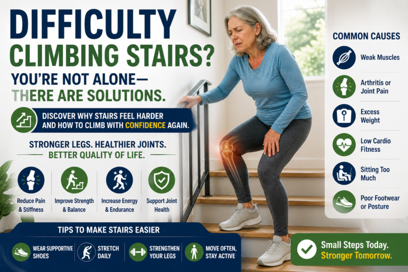 difficulty climbing stairs